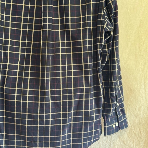 I-6 Men’s Brooks Brothers Black Cream & Red Plaid Dress Shirt Size L - Picture 12 of 16